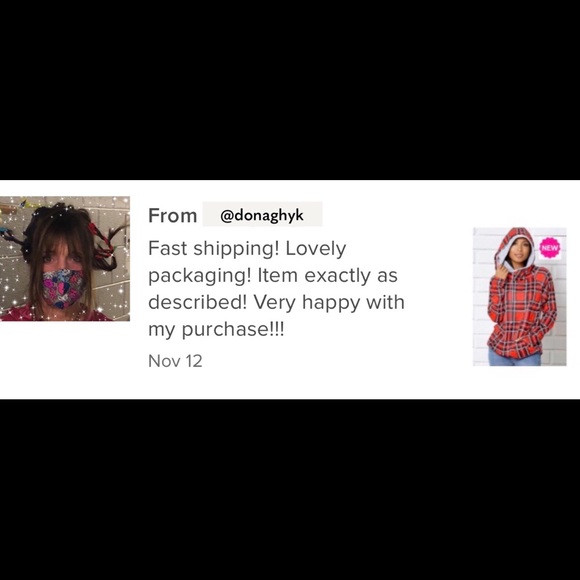 Small NEW Womens Christmas Red Plaid Hoodie, Double Hooded Top - Picture 8 of 9